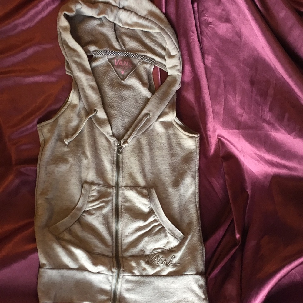 Vintage VANS Sleeveless Hoody Zip-up Sweatshirt